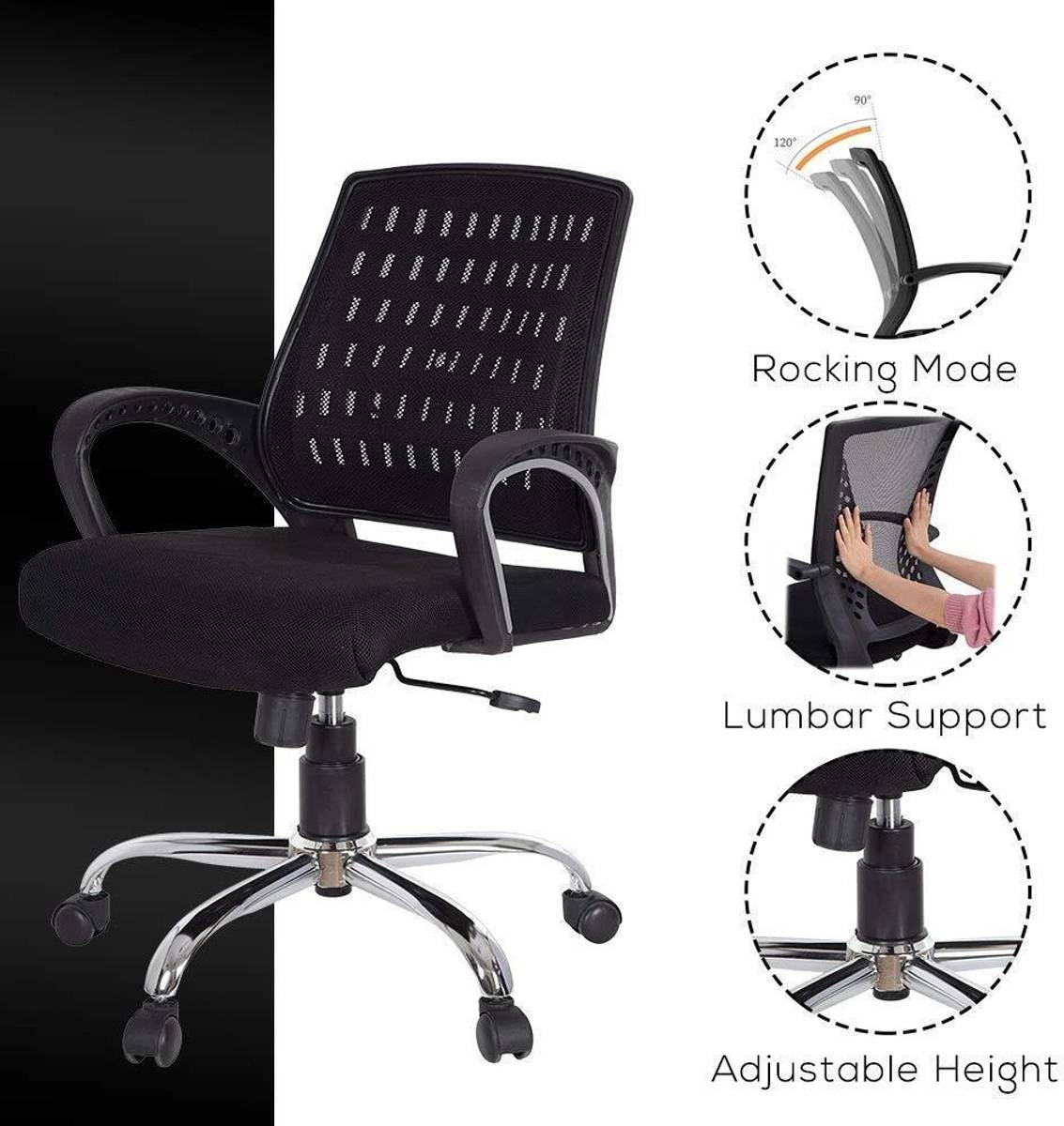 KRISHTHA Mesh Mid-Back Century Drafting Staff, Workstation, Desk Chair Mesh Office Adjustable Arm Chair — photo 4