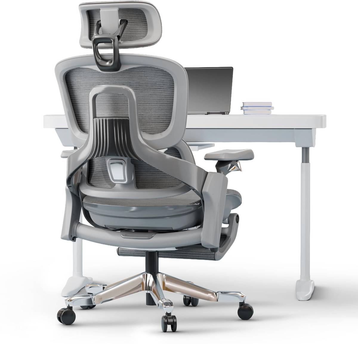 Drogo Ergonomic Office Chair 4D Armrest with Wired Cable Mechanism,3D Headrest Mesh Office Executive Chair