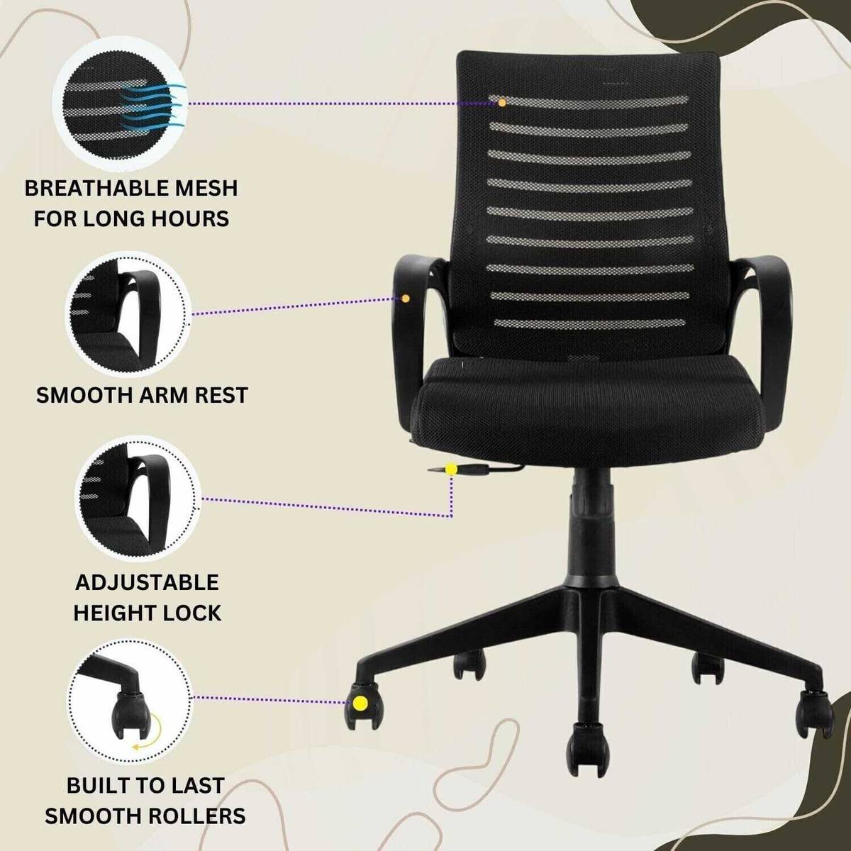 Fabric Office Arm Chair — photo 2