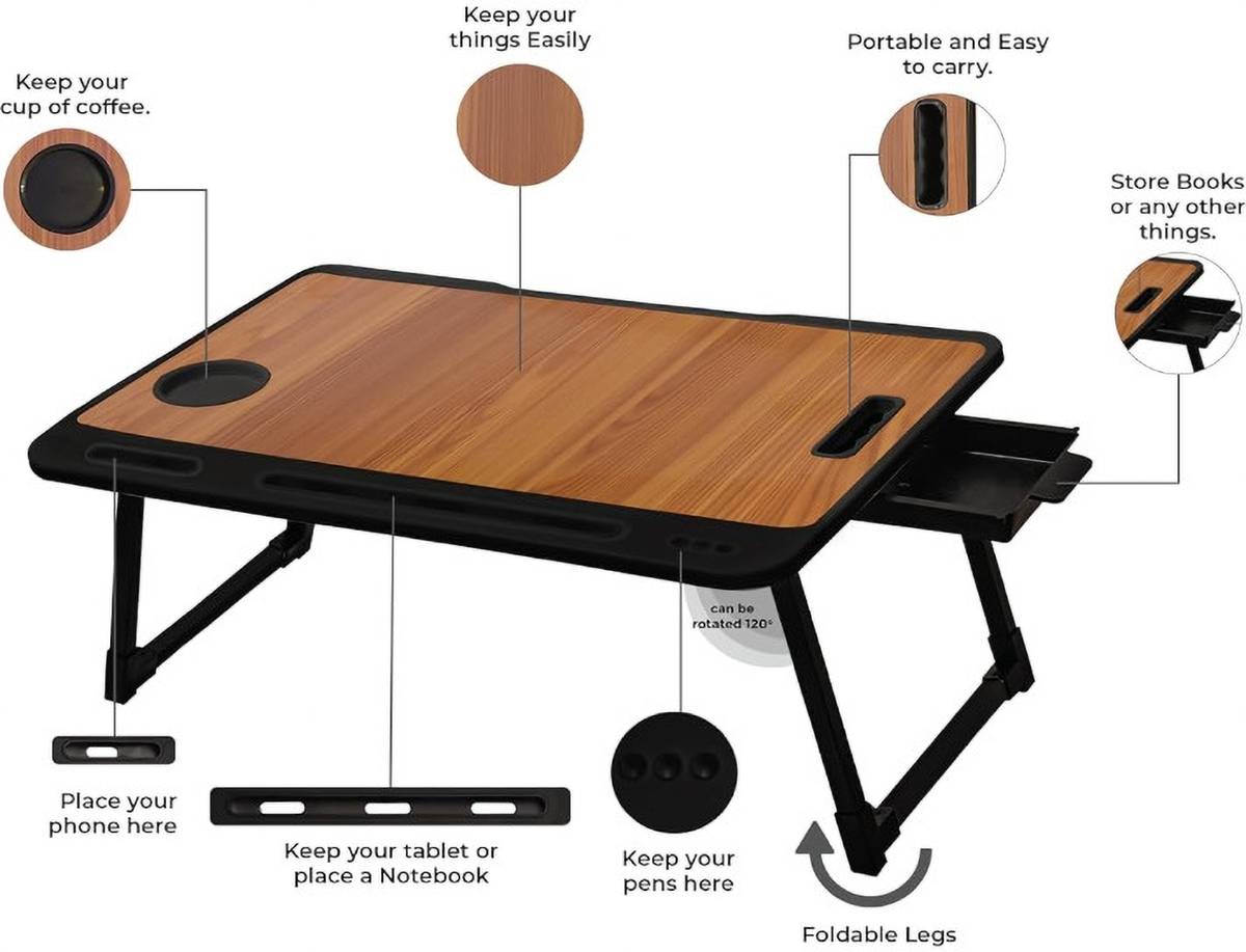 XALVIREX WOOD COTTED Plastic Study Table