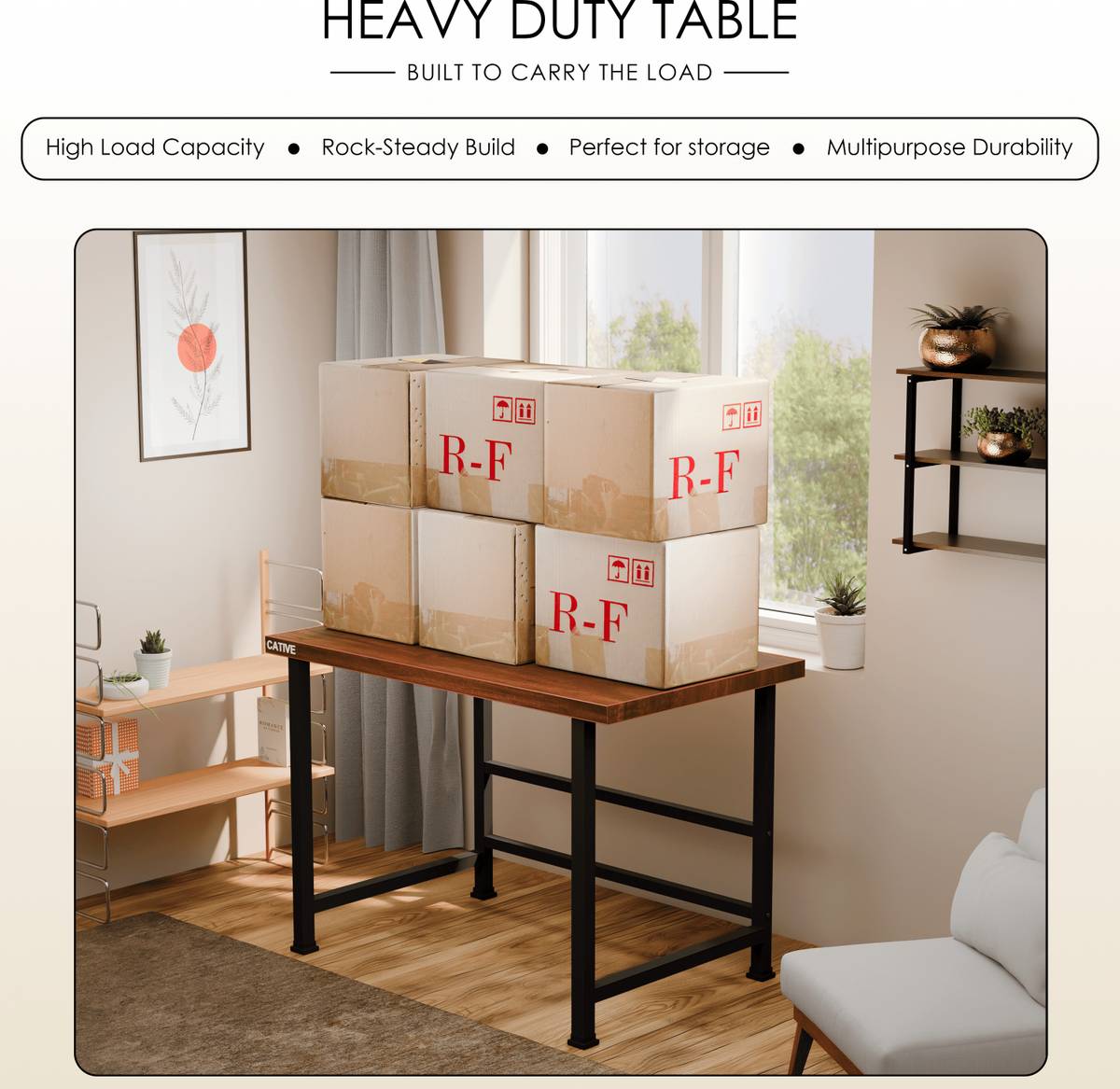 4_PIPE SET Engineered Wood Office Table — photo 4
