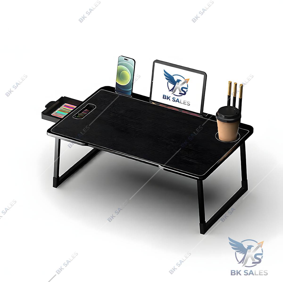 BK SALES black cotted Plastic Study Table — photo 3
