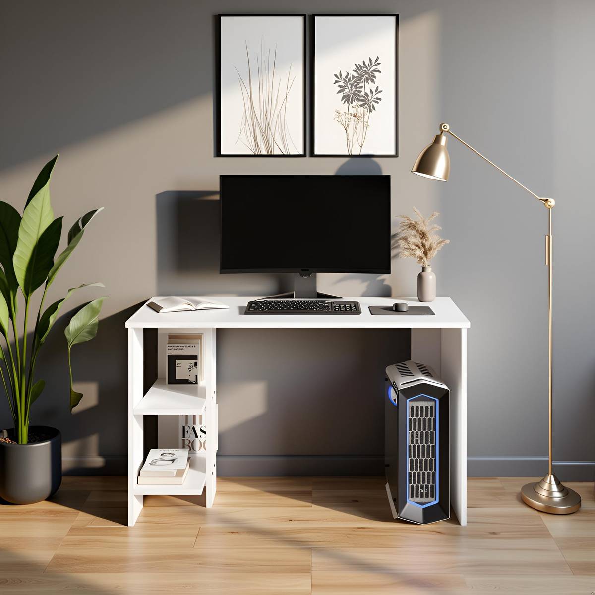 HOMIBOSS Computer Table for Home - Study Table for Students, | 100 x 50 x 77 cm Engineered Wood Multipurpose Table — photo 3