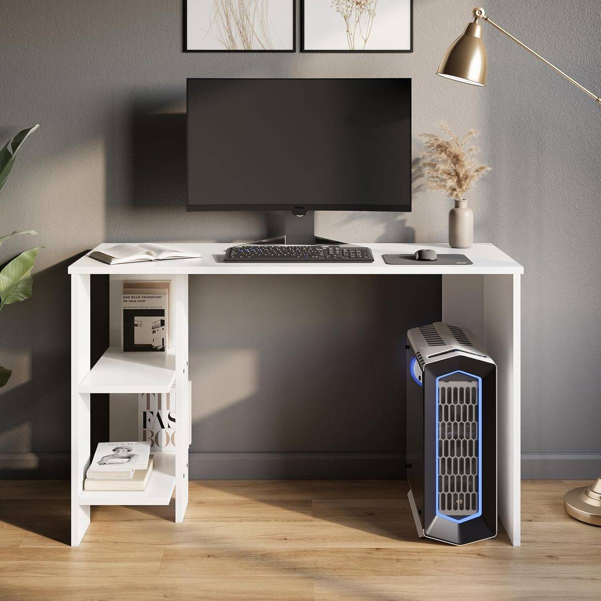 HOMIBOSS Computer Table for Home - Study Table for Students, | 100 x 50 x 77 cm Engineered Wood Multipurpose Table