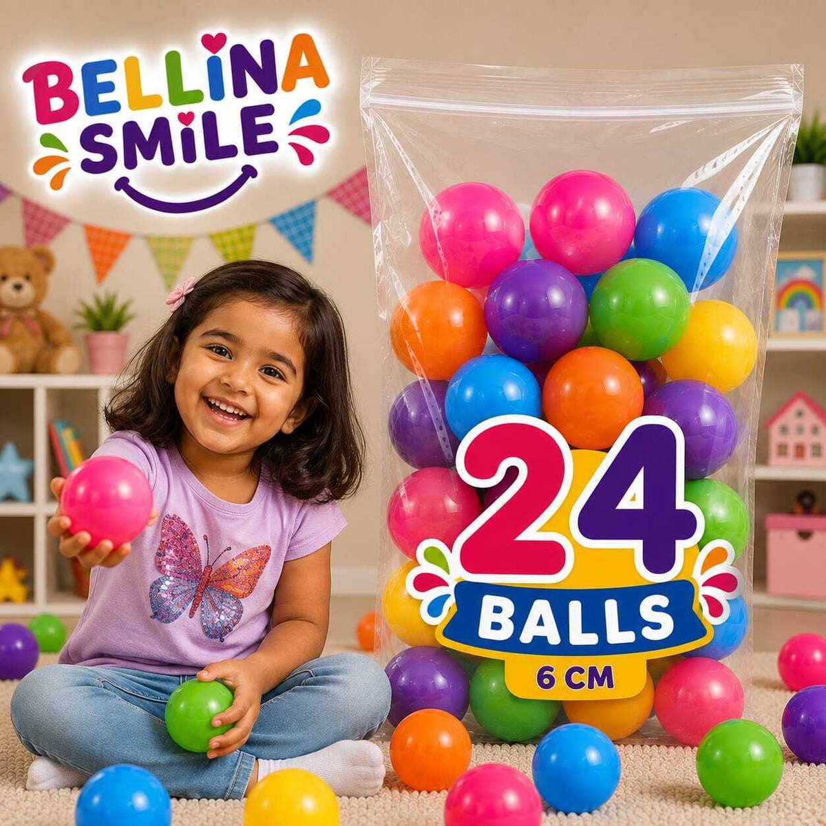 pool pit ocean soft balls 6 cm pack of 24 balls