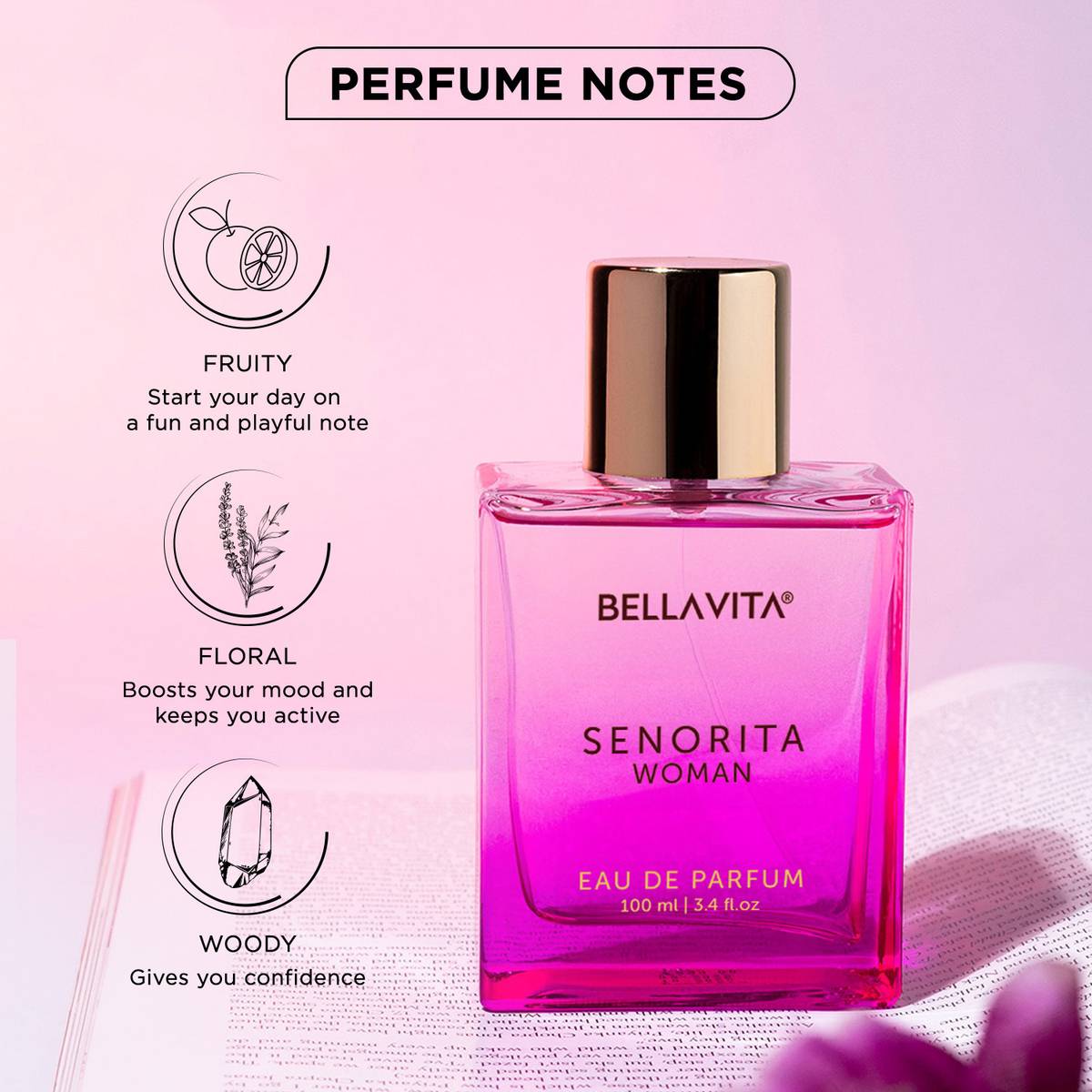 BELLAVITA Senorita Perfume For Woman, Fresh and Fruity Long Lasting Scent || Eau De Parfum — photo 2