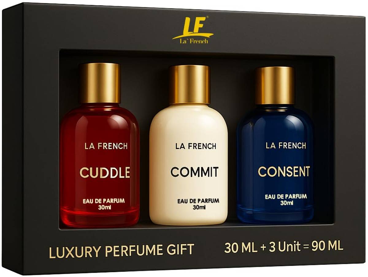 La French Perfume Gift Set for Women Cuddle | Comitt | Consent Long Lasting Scent 30ml X 3 Eau de Parfum - 90 ml