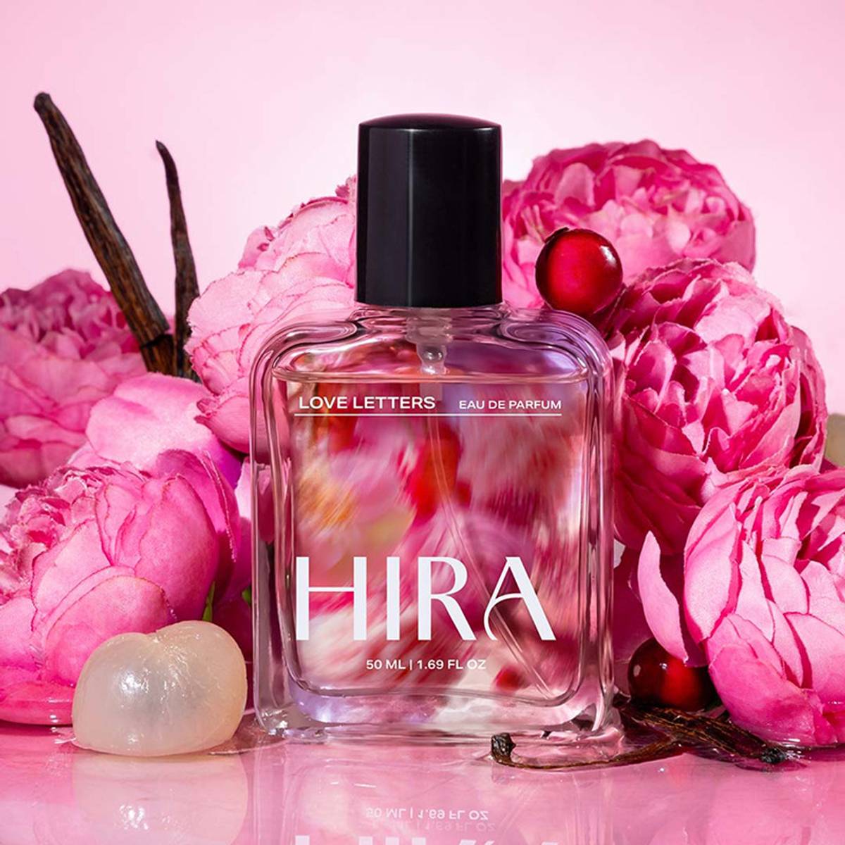 HIRA Love Letters Perfume | Long Lasting Fragrance Fruity Floral & Vanilla Scent Eau de Parfum - 50 ml