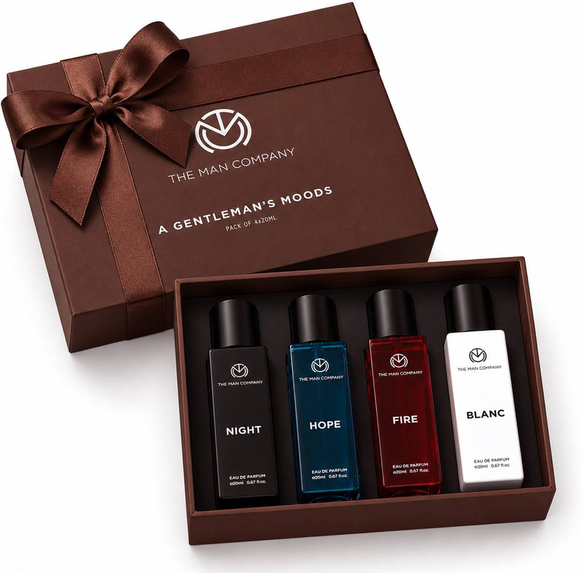 THE MAN COMPANY Blanc, Night, Fire & Oud 20ml Gift Set|A Gentleman's Mood Eau de Parfum - 80 ml