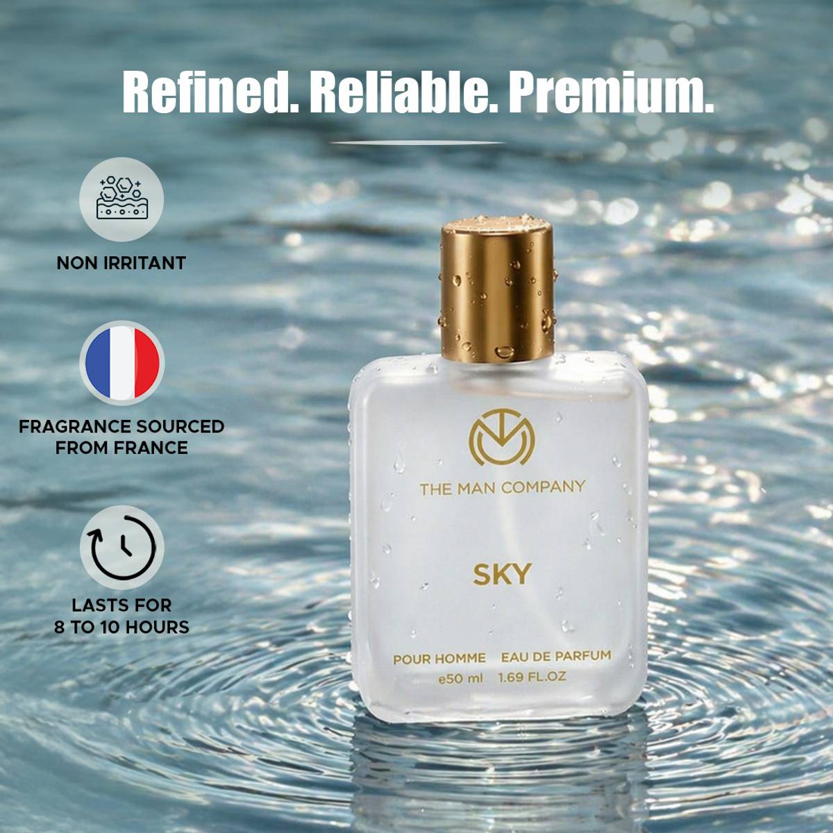 THE MAN COMPANY Sky | Long Lasting Perfume for men Eau de Parfum  -  50 ml — photo 4
