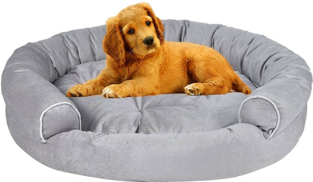 Heaven Luxurious Reversible Dual Soft Luxury Sofa PET Bed for Dog CAT Puppy Rabbit Grey L Pet Bed