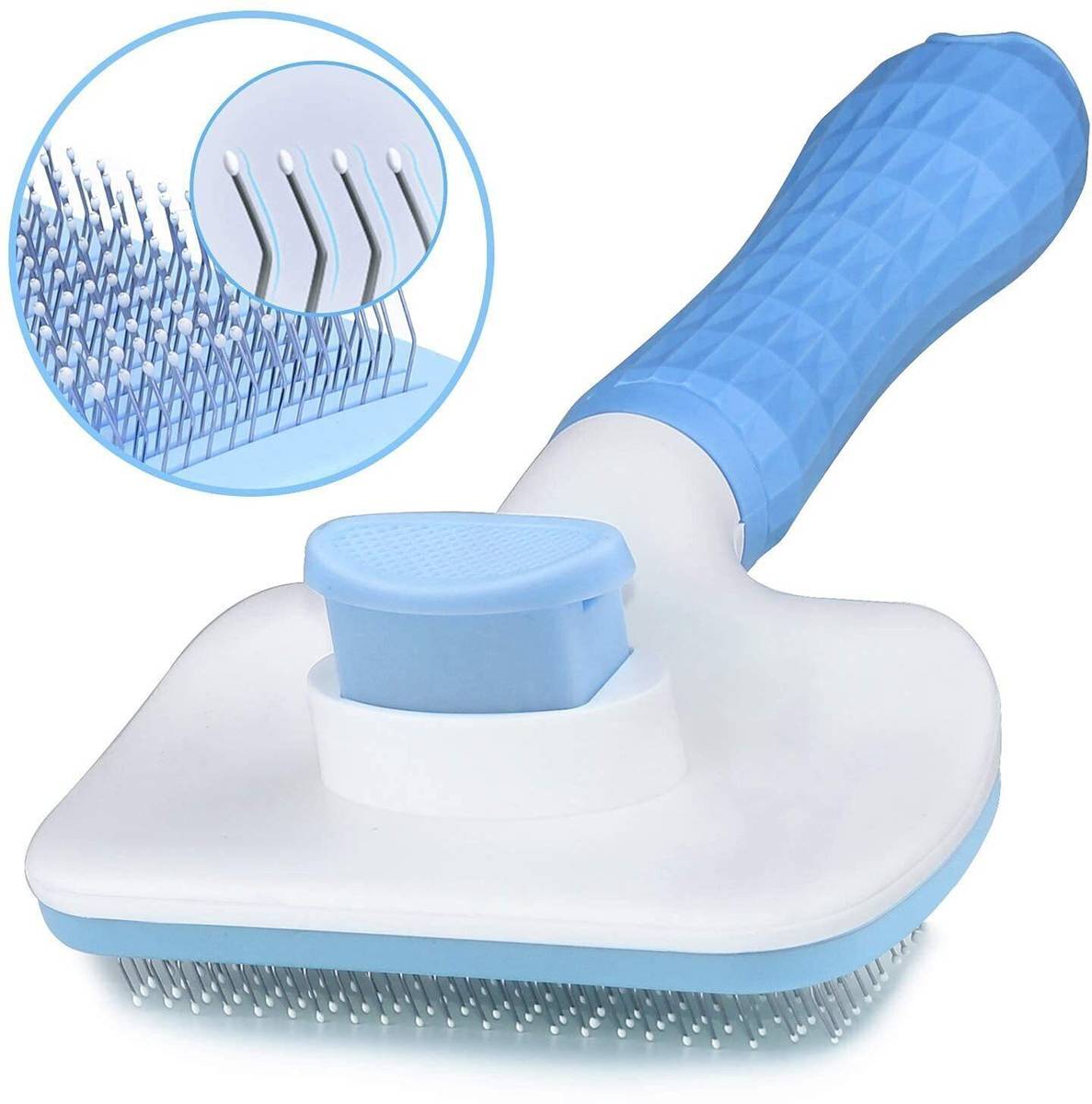 PAWS SAMRAT Rectangle Sleeker Thin Pin Sleeker Comb Brush (Assorted/Muticolour) Slicker Brushes for Dog, Cat