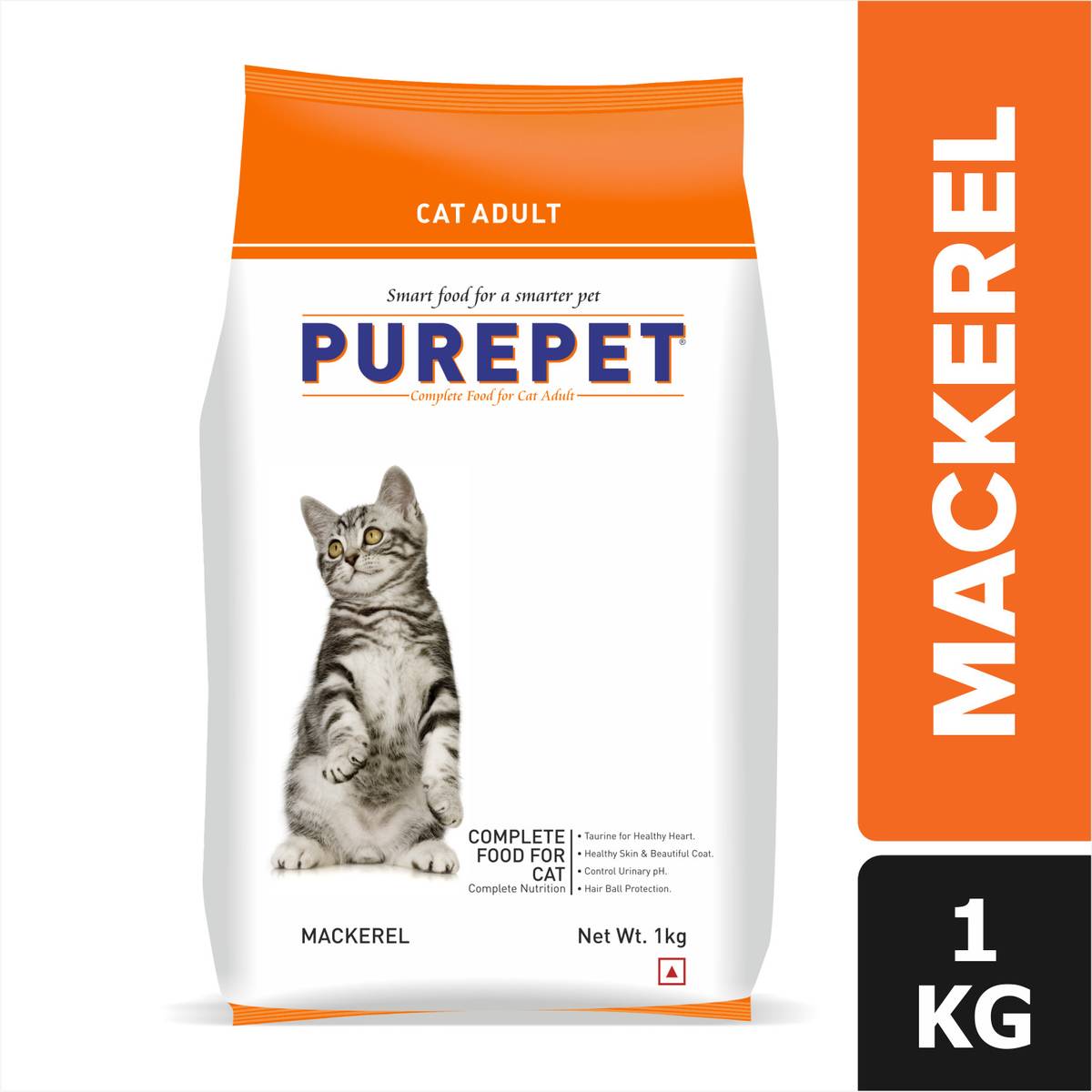 Purepet Real Mackerel 1 kg Dry Adult Cat Food