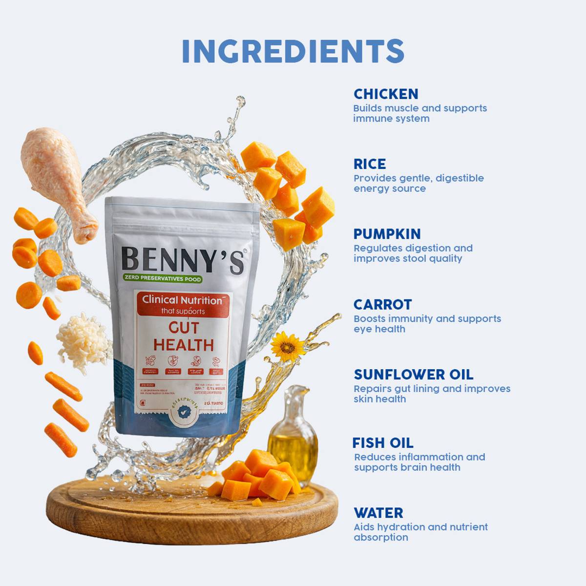 Benny's Bowl Benny's Bowl |Gastrointestinal Wet Dog Food | Easily Digestible |All Life Stages Chicken 0.1 kg Wet All Life Stages Dog Food — photo 3