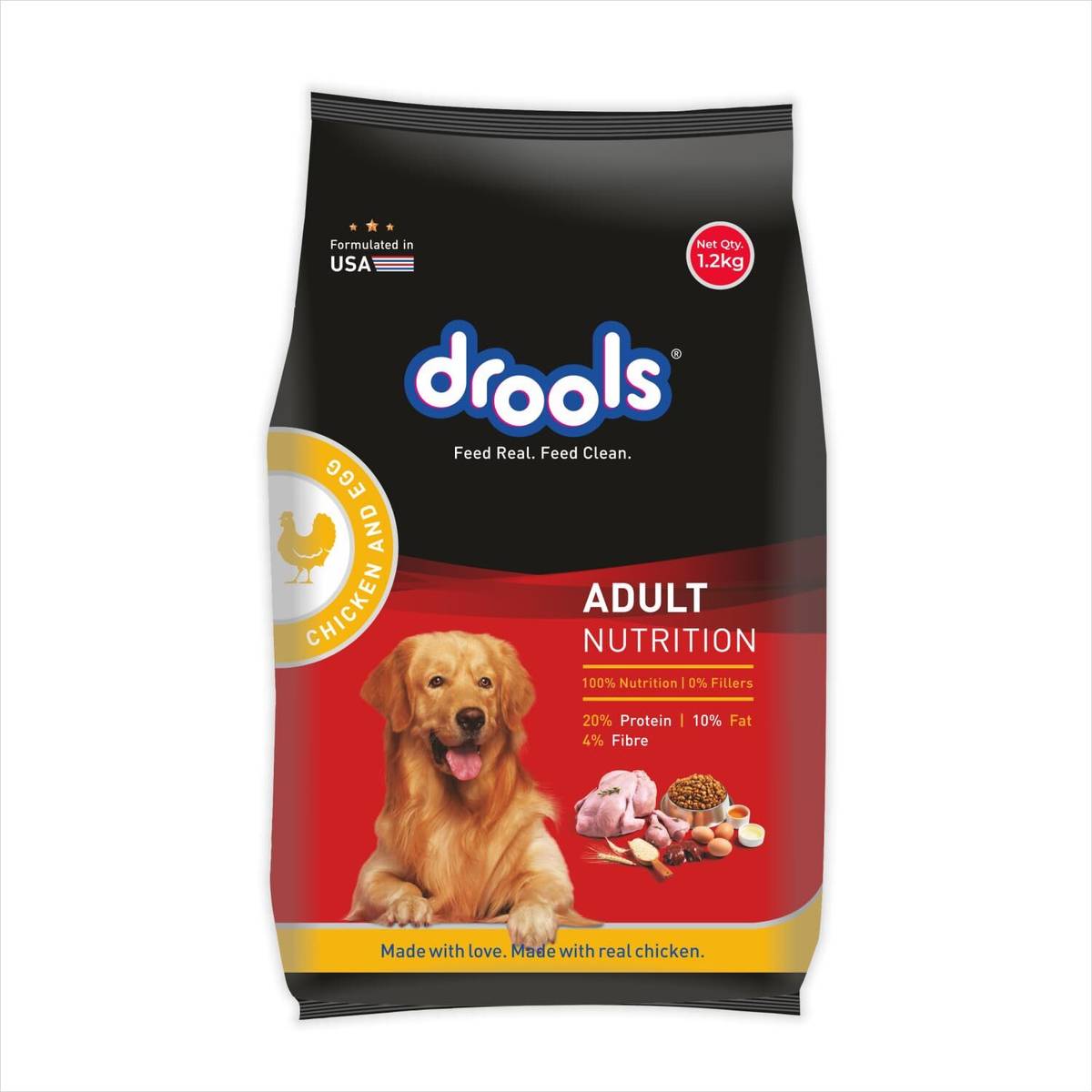 Drools Adult Nutrition Chicken and Egg Egg 1.2 kg Dry Adult Dog Food