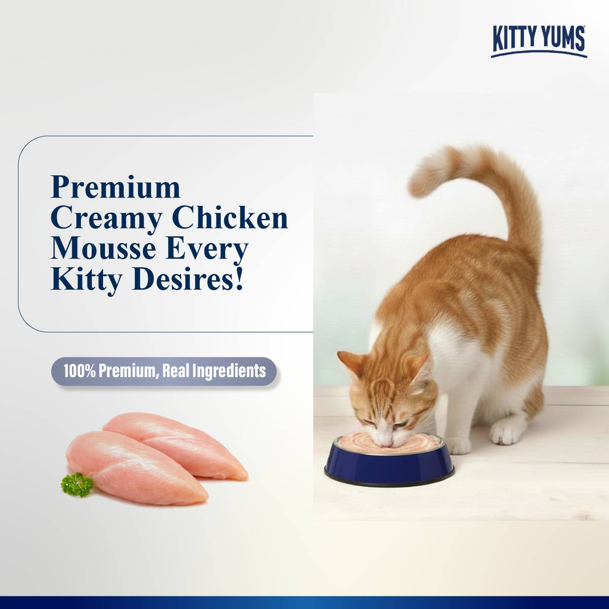 Kitty Yums Mousse For Adult Cats Chicken 0.4 kg (5x0.08 kg) Wet Adult Cat Food — photo 3
