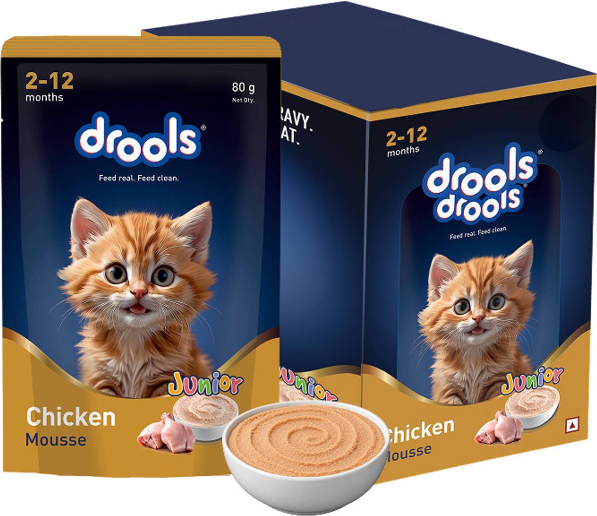 Drools Mousse For Young Cats Kitten Chicken 0.4 kg (5x0.08 kg) Wet Young Cat Food