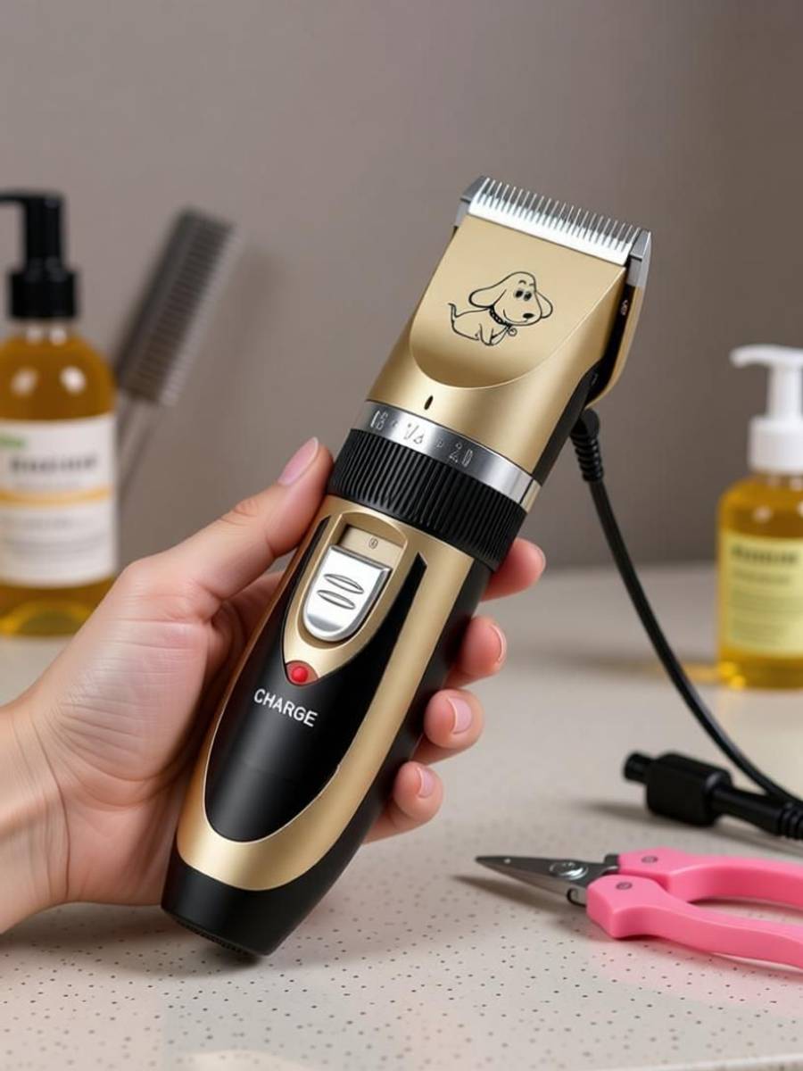 zetazio pet hair trimmer dogs & cats grooming machine, clippers silver, Gold, Black — photo 2