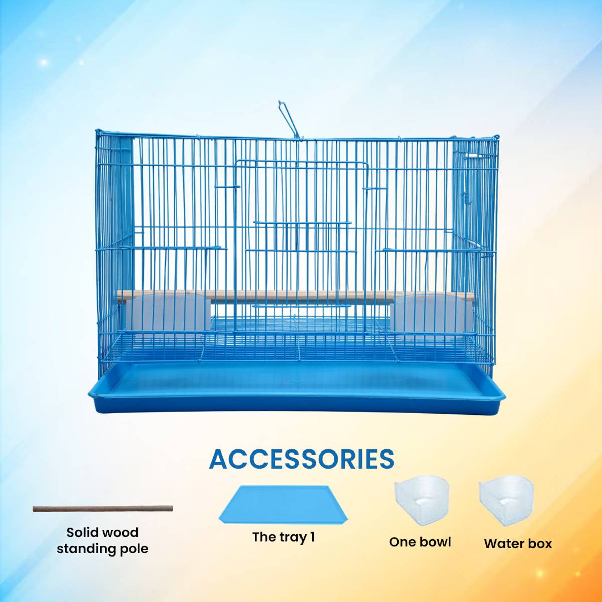 hara Premium 15 Inch Bird Cage in Light Blue Color Bird Cage