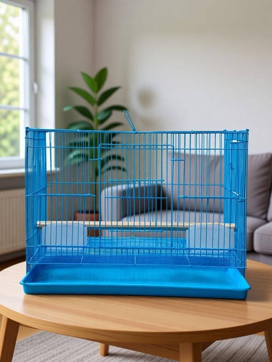 HARA ENTERPRISES 1.5 FEET Blue Bird Cage for Parrots and Budgies, 50 x 34 x 32.5 cm Bird Cage — photo 2