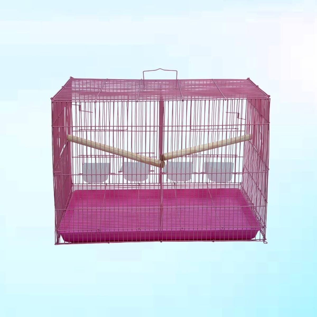 HARA ENTERPRISES 2 Ft Partition pink Bird Cage for Budgies, Finches, Lovebirds & Free Toys Bird Cage — photo 4