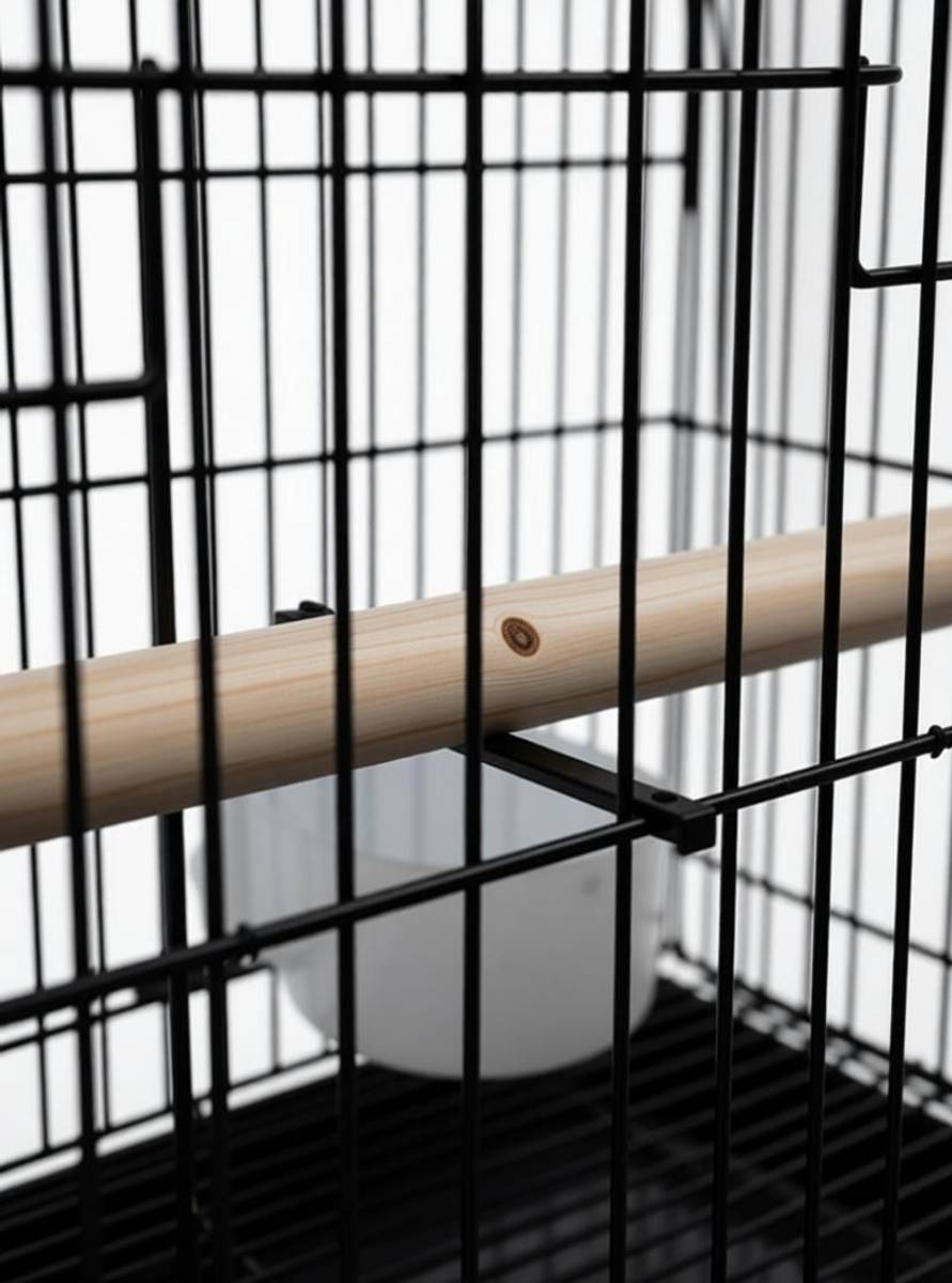 HARA ENTERPRISES 1.25 Feet Black Bird Cage with Accessories, 38 x 28 x 28 cm, Bite Resistant Bird Cage — photo 4
