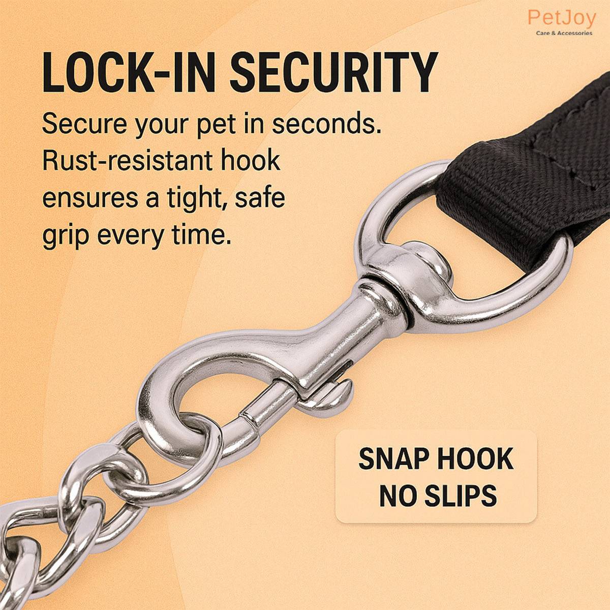 PetJoy Heavy-Duty Silver Dog Chain with Hook | No.10, Leash for Medium Dogs 150 cm Dog Chain Leash — photo 3