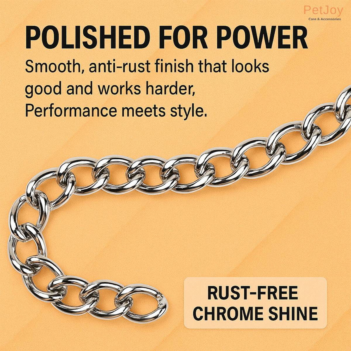 PetJoy Heavy-Duty Silver Dog Chain with Hook | No.10, Leash for Medium Dogs 150 cm Dog Chain Leash — photo 5