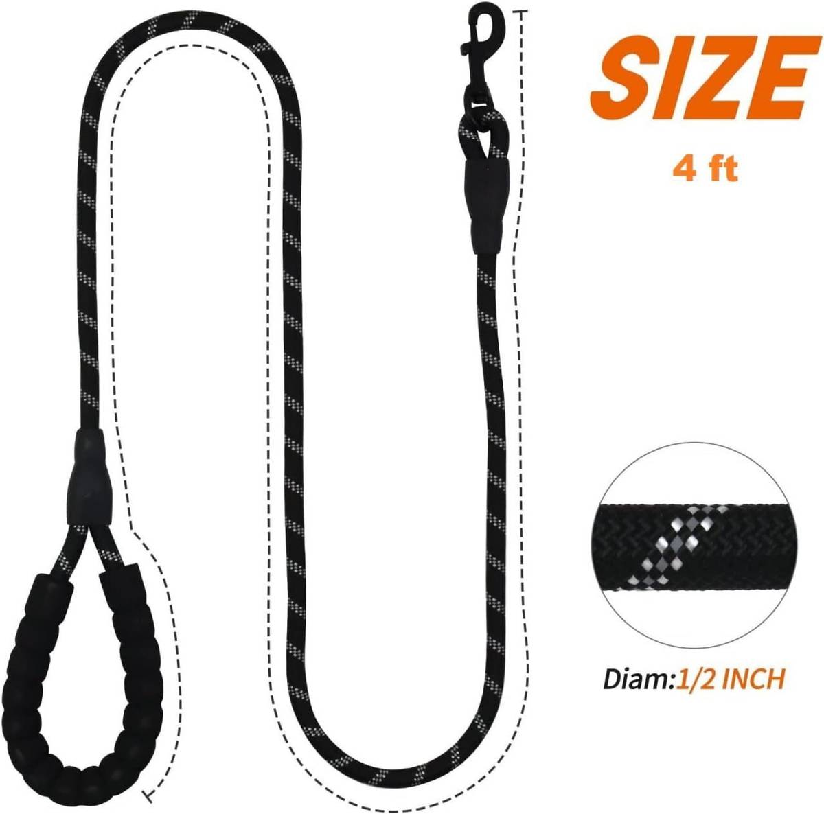 Onlyeasy Heavy Duty Dog Leash for Large Medium Small Breed Dogs 122 cm Dog & Cat Cord Leash — photo 5