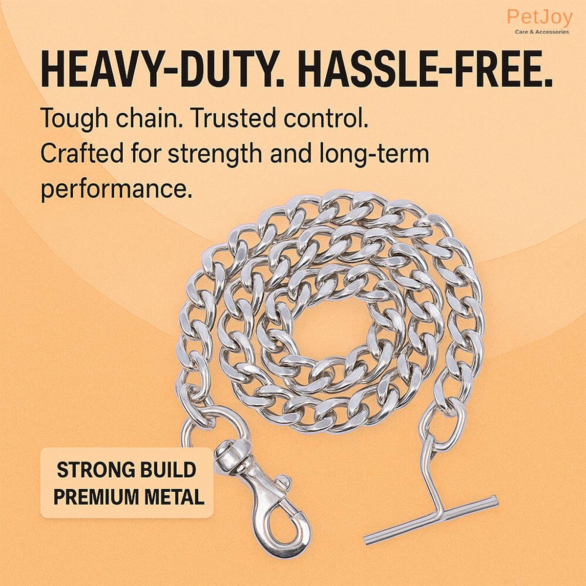 PetJoy Heavy-Duty Silver Dog Chain with Hook | No.10, Leash for Medium Dogs 150 cm Dog Chain Leash — photo 2