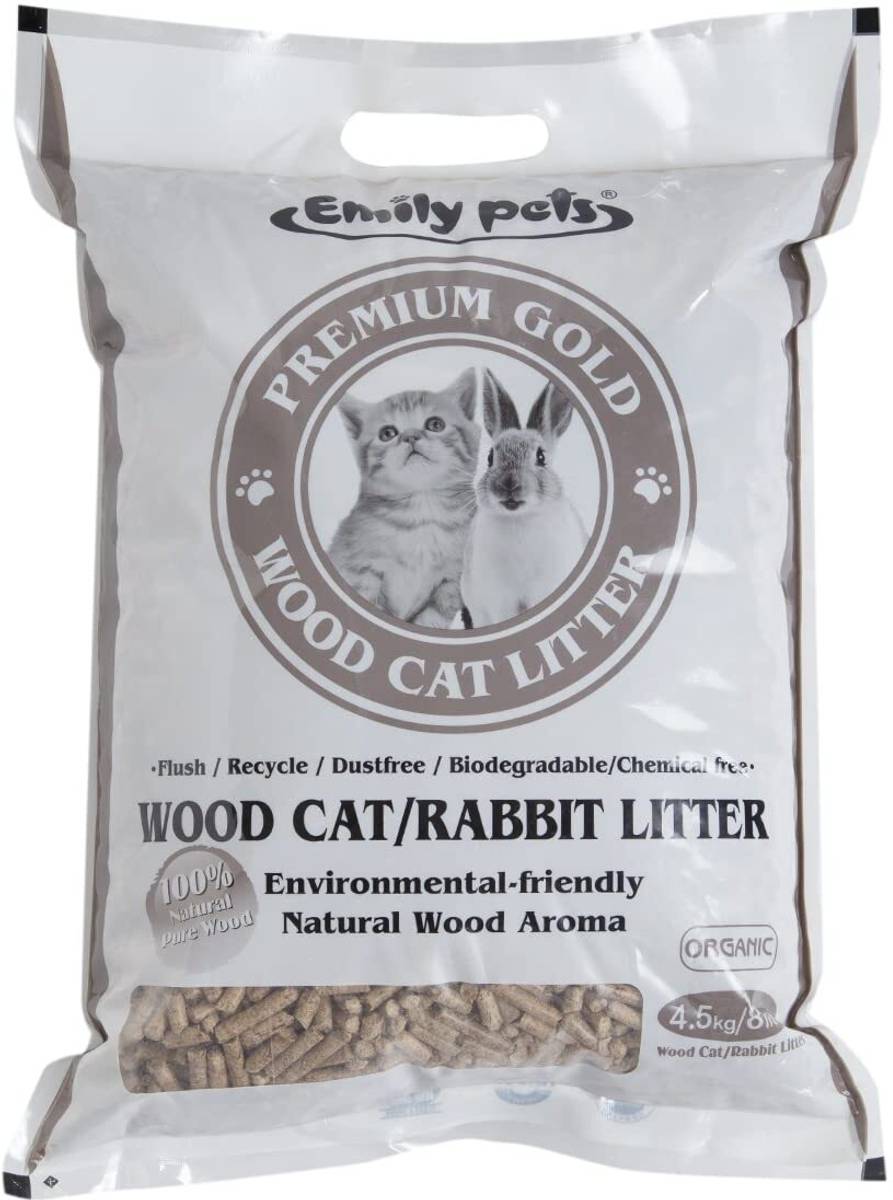 Emily Pets Pine Wood Cat Litter for Cats and Rabbit Pet Litter Tray Refill