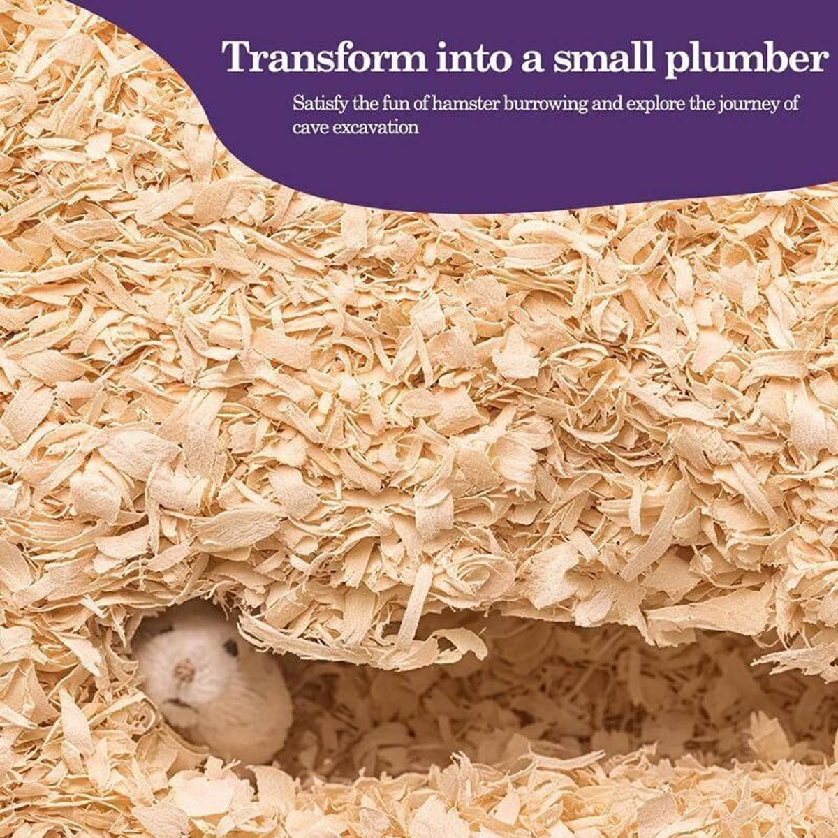 BIRDSHALA Pine Wood Shavings for Bedding | Ultra Soft, Natural & Low Dust Pet Litter Tray Refill — photo 2