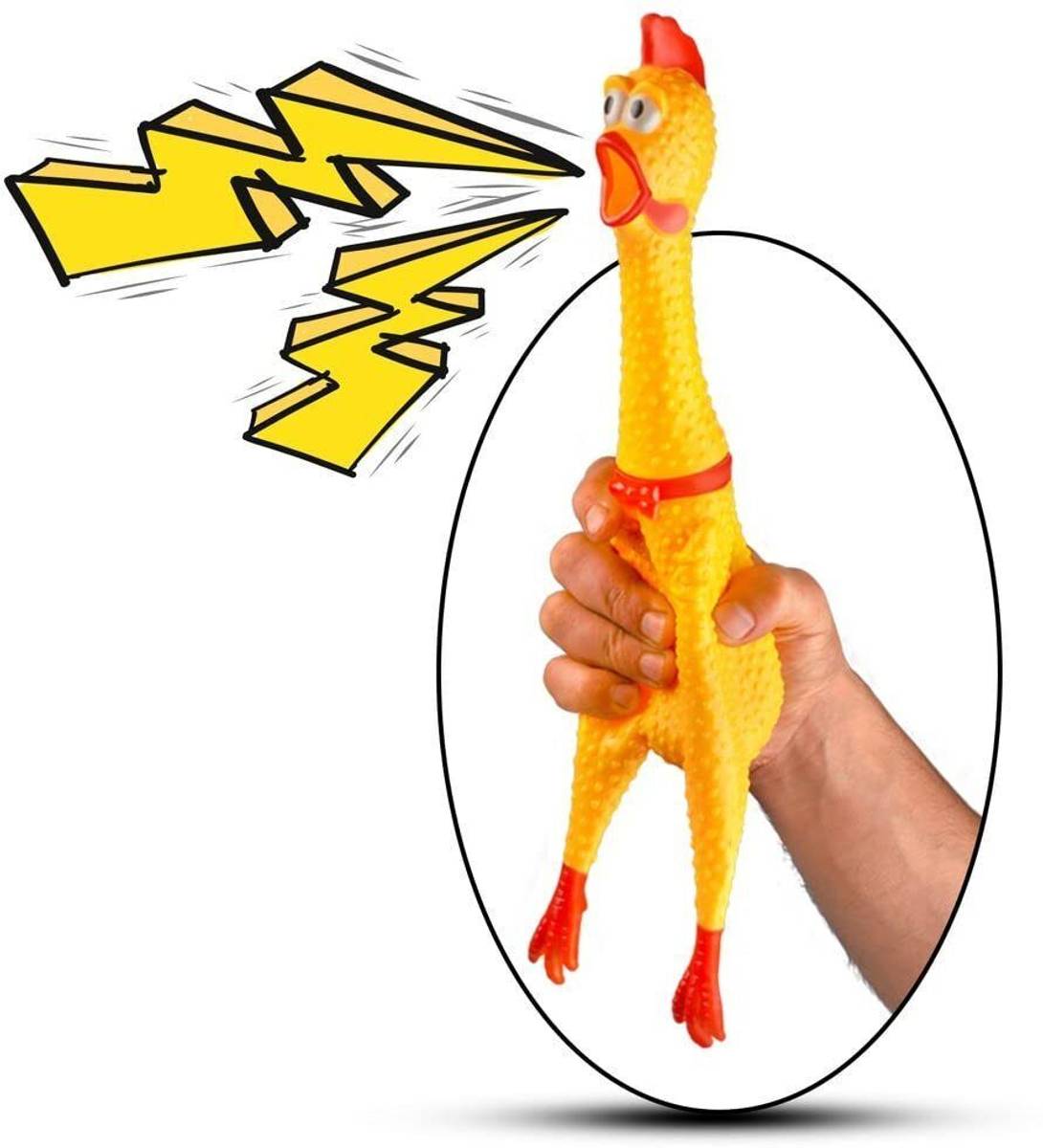MYSTIC PAW Pet Products Screaming Rubber Chicken Sound Toy Plastic Chew Toy For Dog — photo 4