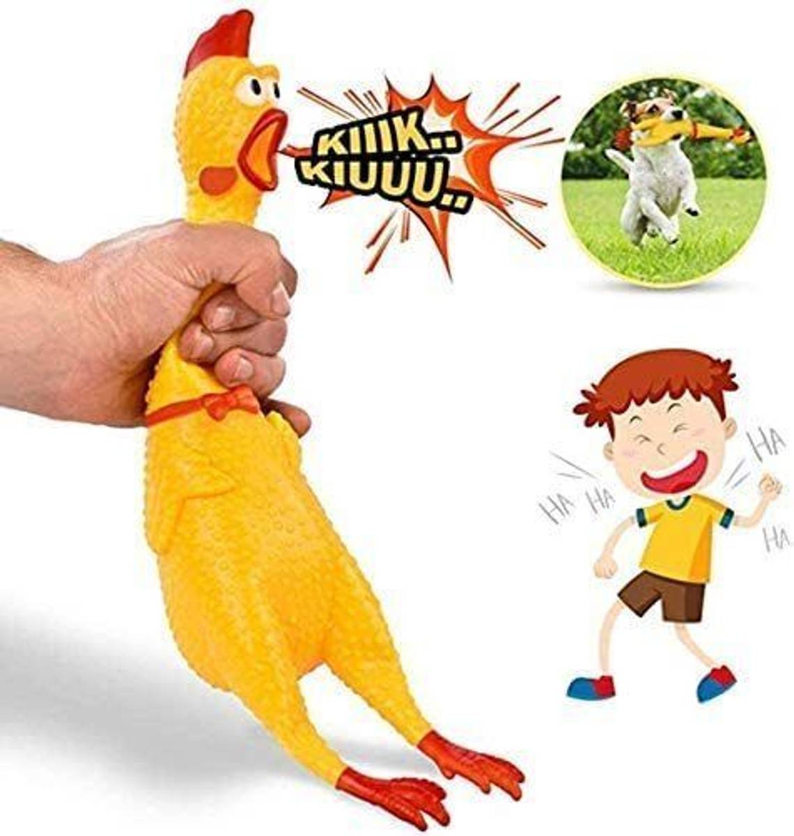MYSTIC PAW Pet Products Screaming Rubber Chicken Sound Toy Plastic Chew Toy For Dog — photo 5