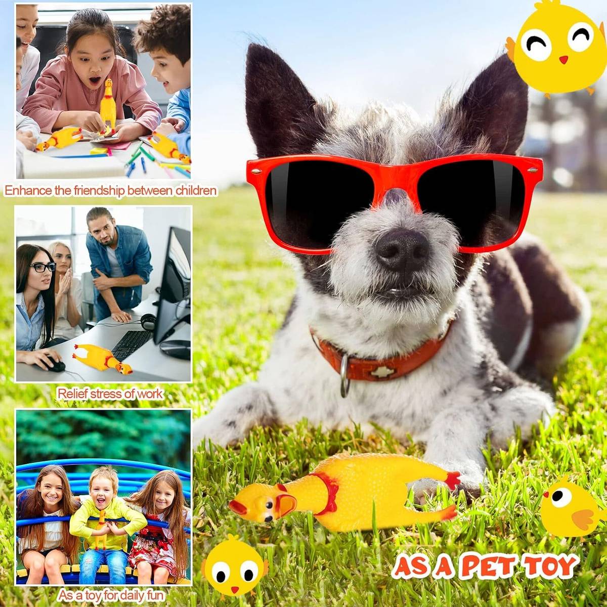 PETZLUV Dog Toy Combo Pack | Rope Toys, Chew Bone & Squeaky Chicken Toy for Medium Dogs Cotton Ball, Bone, Squeaky Toy, Tough Toy, Tug Toy, Training Aid, Chew Toy For Dog — photo 5