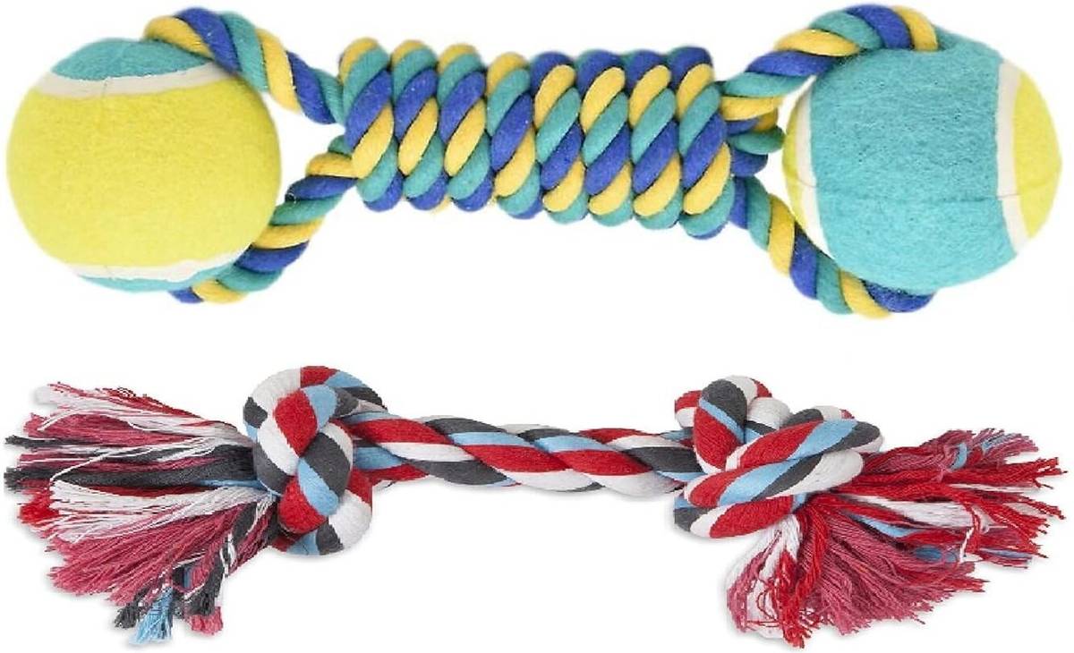 decorvaiz Tail Dog Toys+Dog Chew Toys+Rope Toys+Dog Toys for Small to Medium Dog Cotton, Rubber Ball, Bone, Chew Toy, Rubber Toy, Squeaky Toy, Training Aid, Tug Toy For Dog — photo 3