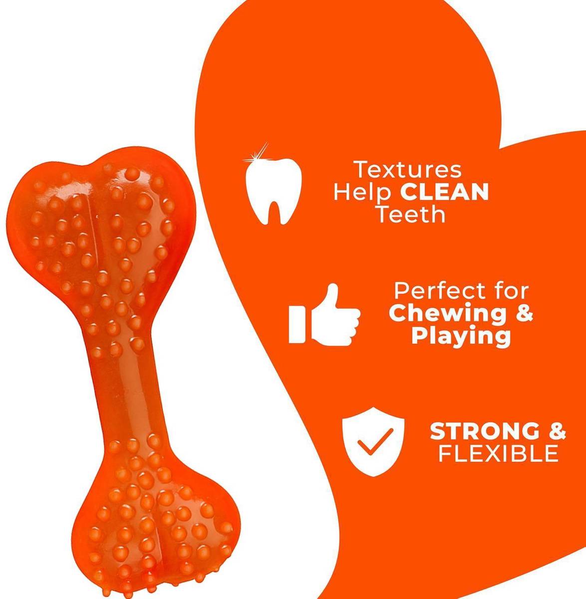 PETZLUV Dog Toy Combo Pack | Rope Toys, Chew Bone & Squeaky Chicken Toy for Medium Dogs Cotton Ball, Bone, Squeaky Toy, Tough Toy, Tug Toy, Training Aid, Chew Toy For Dog — photo 4