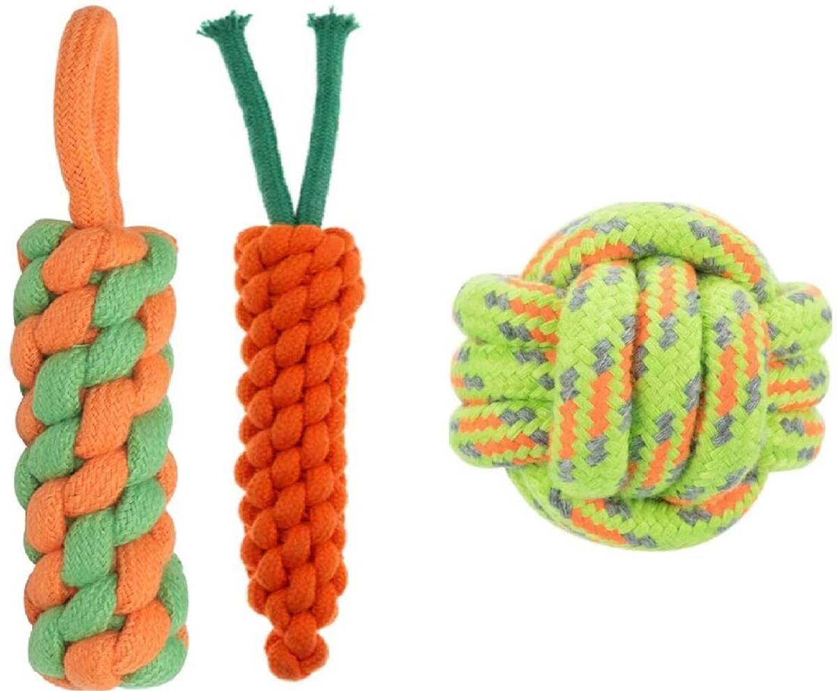 decorvaiz Tail Dog Toys+Dog Chew Toys+Rope Toys+Dog Toys for Small to Medium Dog Cotton, Rubber Ball, Bone, Chew Toy, Rubber Toy, Squeaky Toy, Training Aid, Tug Toy For Dog — photo 2