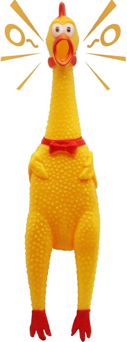 decorvaiz Natural Latex Rubber (SQUEAKY CHICKEN) Dog Chew Toy | Rubber Chew Toy For Dog