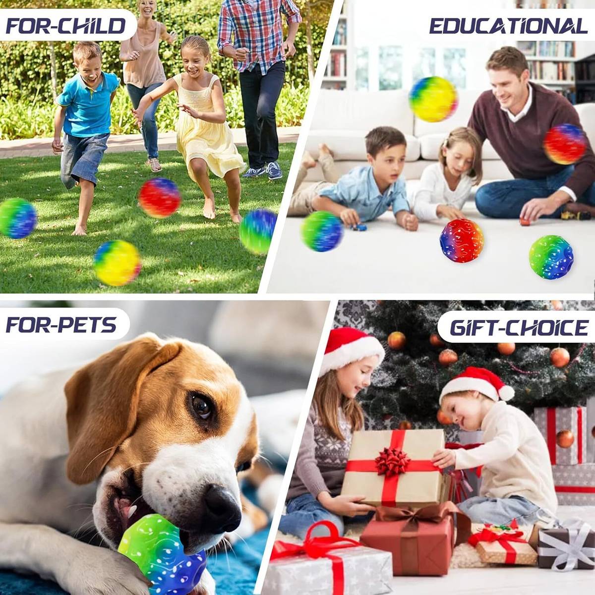 PETZLUV YOUHAVEDEAL 6 in 1 Chew & Tug Dog Toy Combo Set with LED Spike Ball & Rope Toys Cotton Bone, Ball, Squeaky Toy, Chew Toy, Fetch Toy, Training Aid, Tug Toy For Dog — photo 5