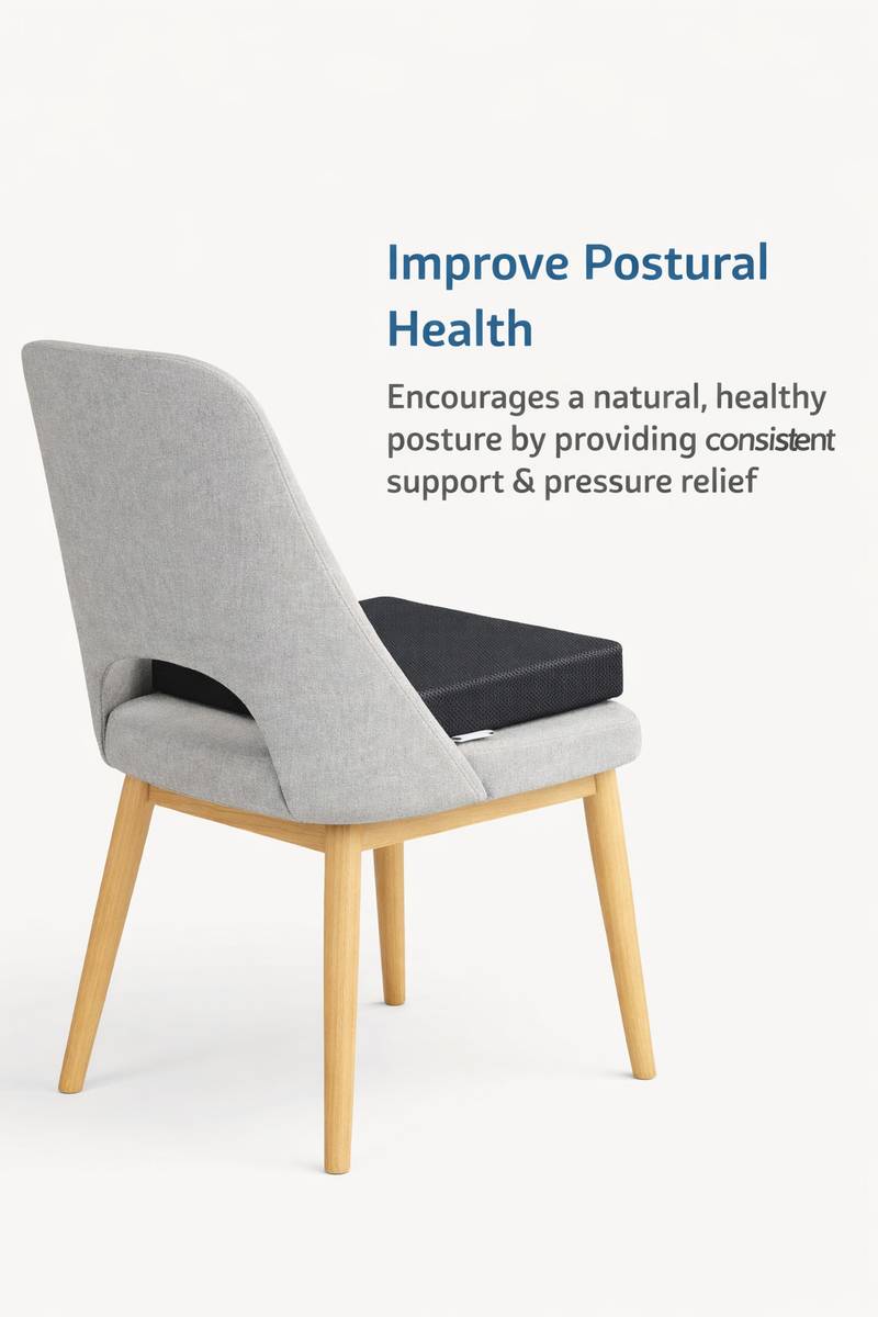 HOSPIKART Foam Cushion Pack of 1 Solid Seat Cushion for Chair – High-Resilience Foam Sitting Pad with Breathable Cover — photo 5