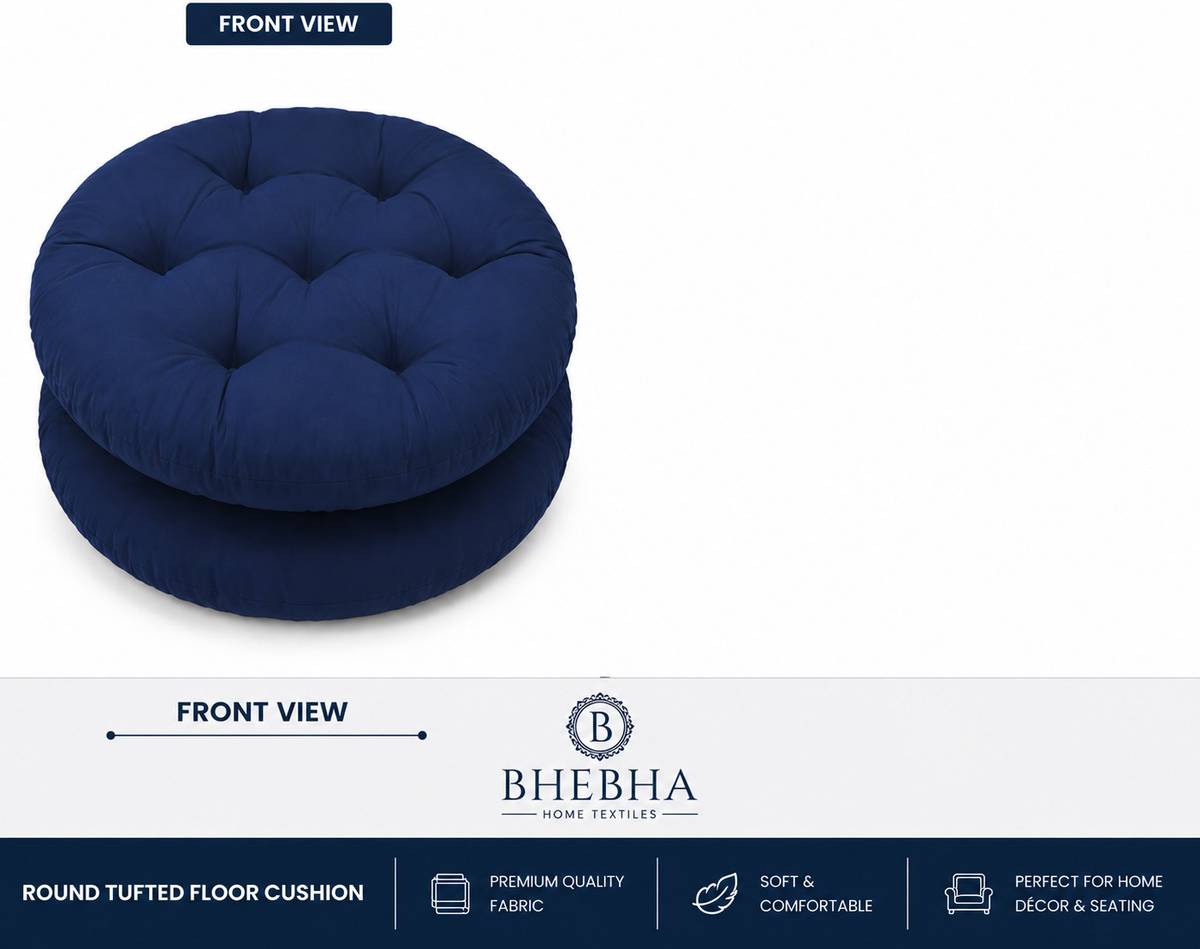 BHEBHA Microfibre Chair Pad Pack of 2 Solid — photo 3
