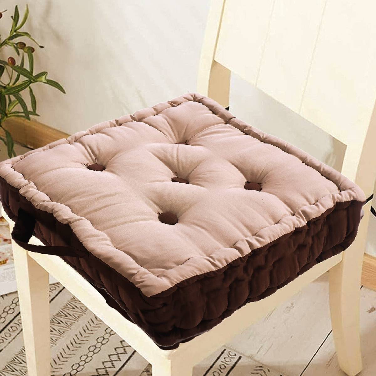 HOMESTIC by Kuber Industries Microfibre Chair Pad Pack of 2 Floral — photo 5