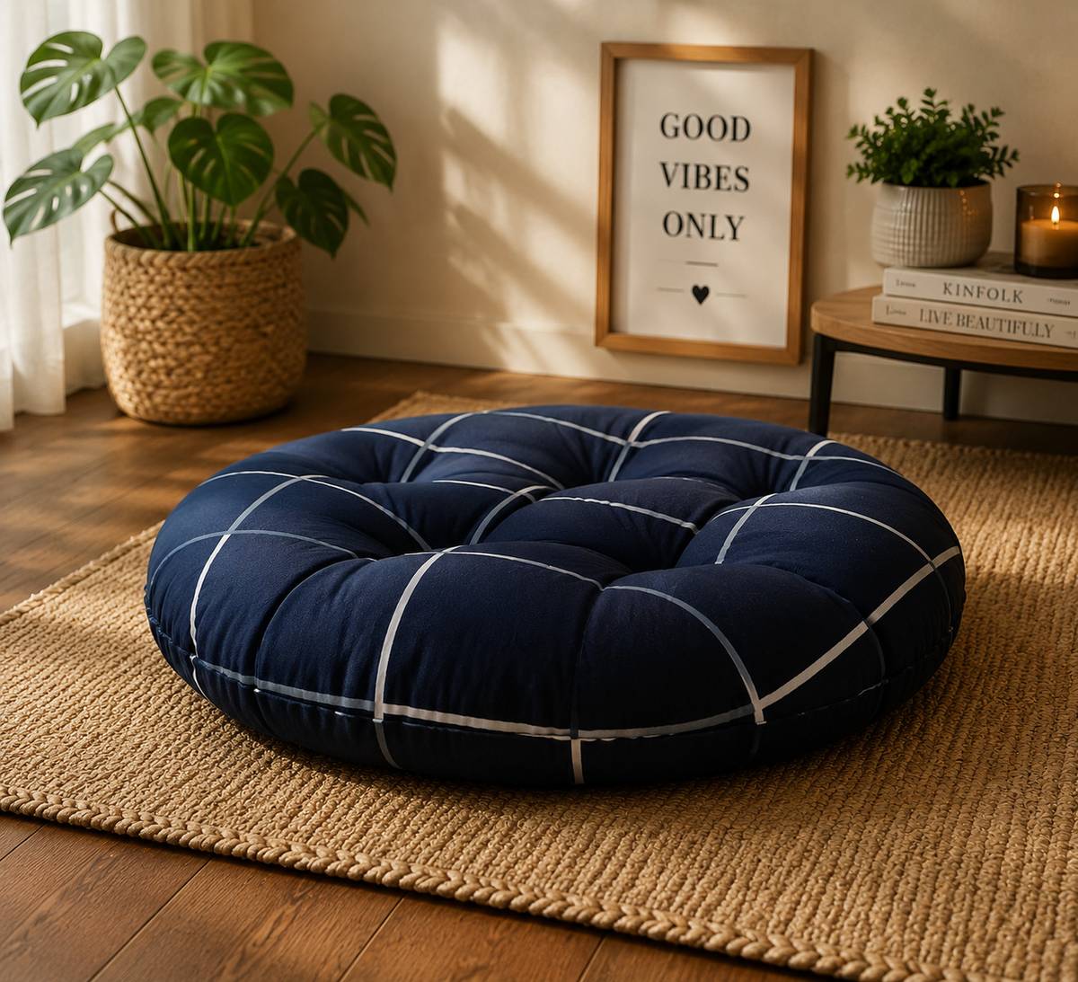 Cotton, Microfibre Chair Pad Pack of 2 Printed ROUND CHAIR PAD PRIMIUM — photo 2