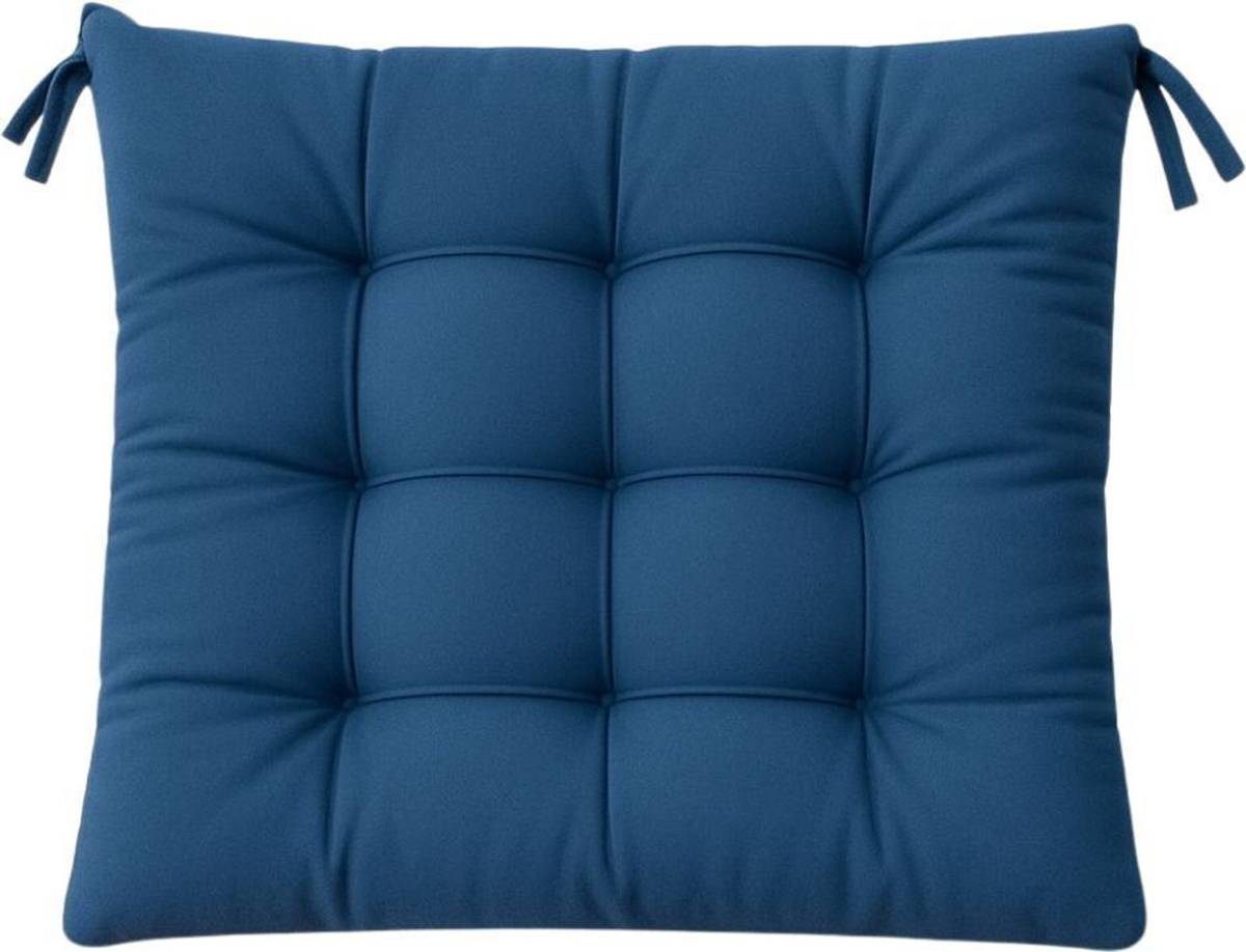 Microfibre Chair Pad Pack of 2 Solid Chair Cushion Soft Comfortable Seat Pad for Home Office — photo 4
