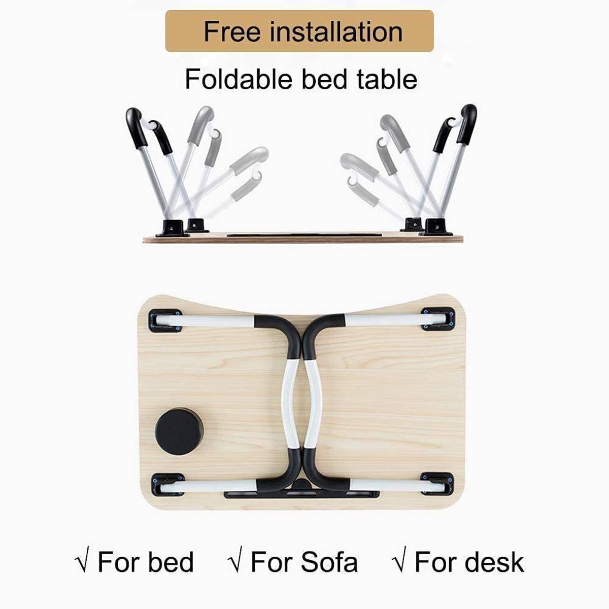 KHODAL ARTH C Biding wooden Wood Portable Laptop Table — photo 5