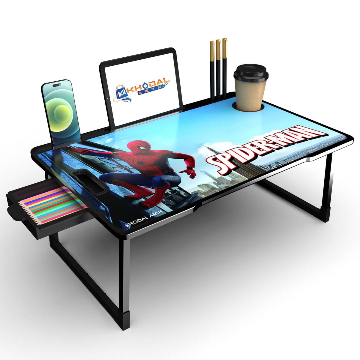 KHODAL ARTH Kids Study Folding Table & Portable Laptop Table Wood