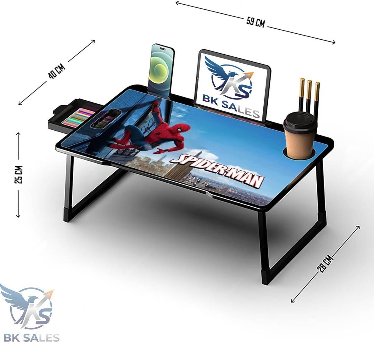 BK SALES spiderman cotted Wood Portable Laptop Table — photo 2