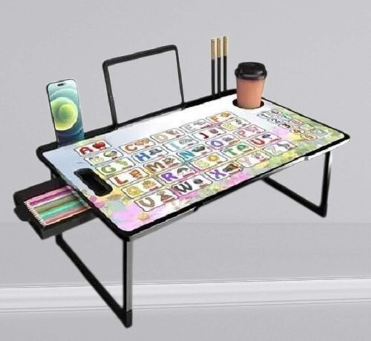 Winsobey folding table Wooden Wood Portable Laptop Table