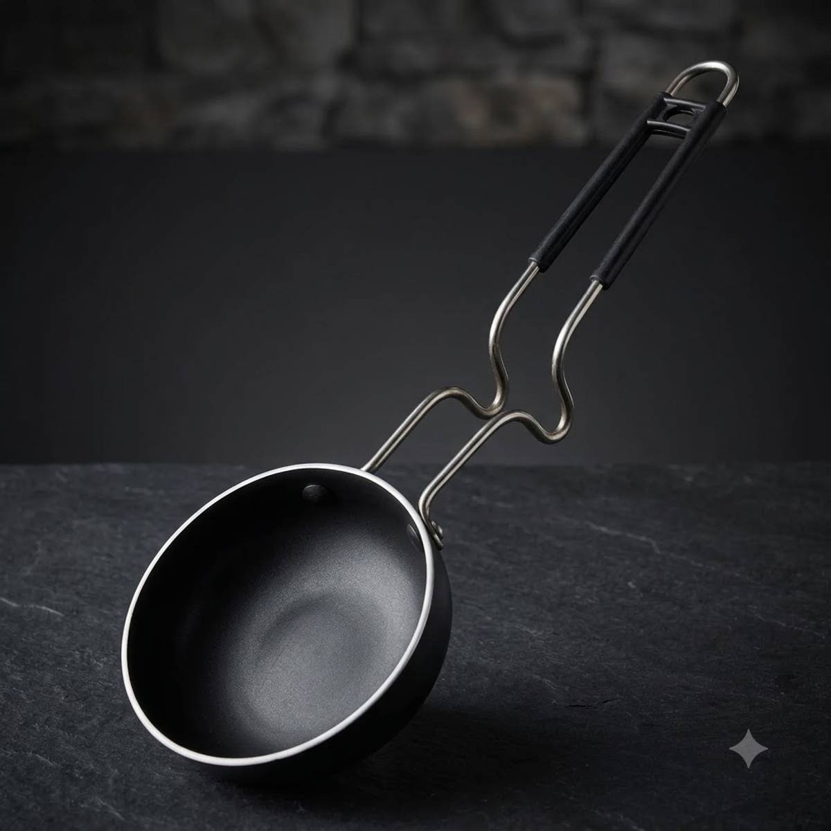 Rk Eco Iron Tadka Pan (Pre-Seasoned Pure Iron) Tadka Pan 12 cm diameter 0.2 L capacity